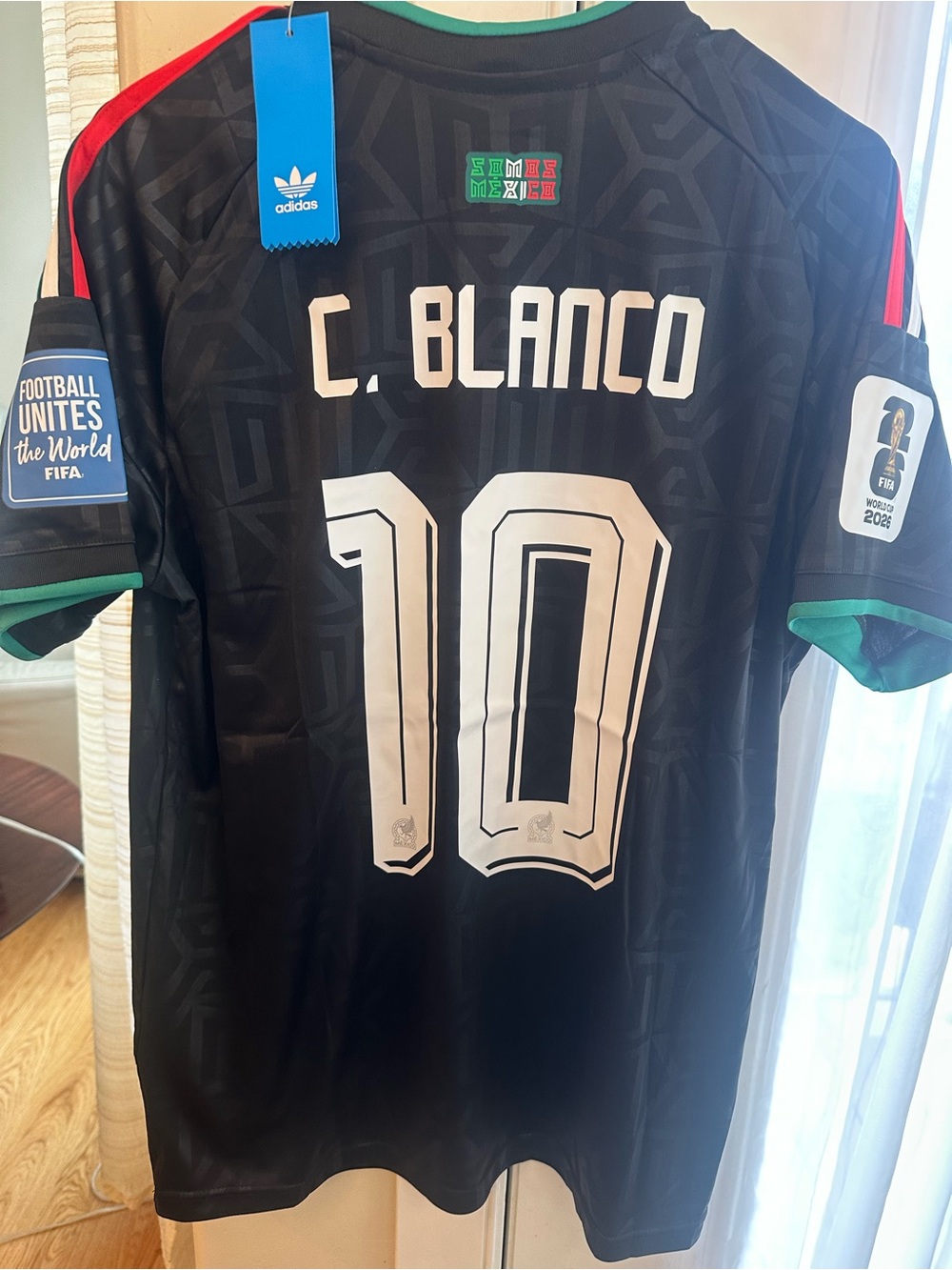 Mexico Black Retro Cuauhtémoc Blanco #10 Special  Version FITS Medium